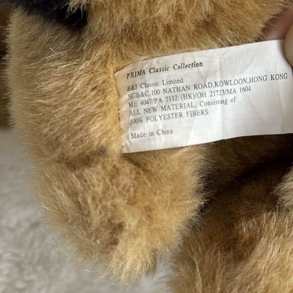 E & J Prima Classic Two German Shepherd Puppies Plush Realistic 8” Stuffed Dog - Picture 6 of 7